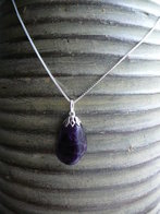 edelsteen hangers inclusief echt zilveren ketting