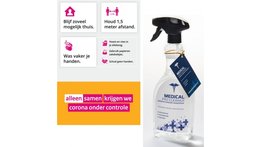 Medical Pro Cleaner Desinfecterende Handspray 750 ml in spray flacon