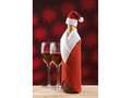wijnfles-kersthoes pakje, kerstversiering fles